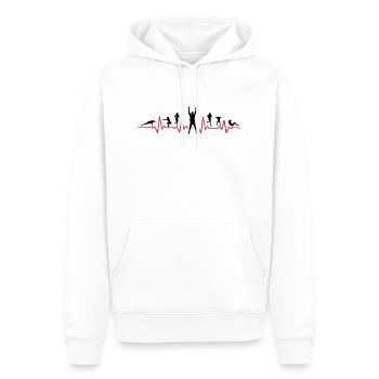 Sport - Gruppe Fitness Puls - Männer Premium Bio Hoodie - Weiß - Vorne - Nico (187cm)