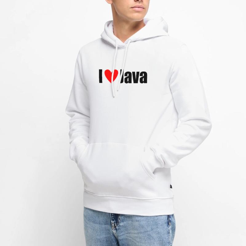 I LOVE Java Men’s Premium Organic Hoodie