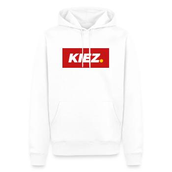 Kiez, Reeperbahn, Hamburg - Männer Premium Bio Hoodie - Weiß - Vorne - Nico (187cm)