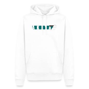 Akita Inu Design - Männer Premium Bio Hoodie - Weiß - Vorne - Nico (187cm)