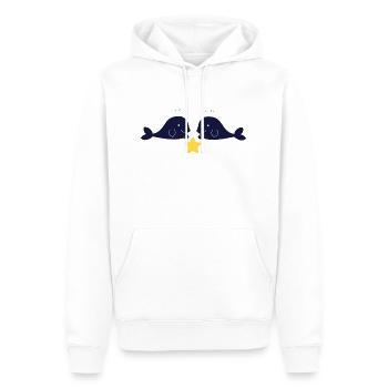 2 Wale - Männer Premium Bio Hoodie - Weiß - Vorne - Nico (187cm)