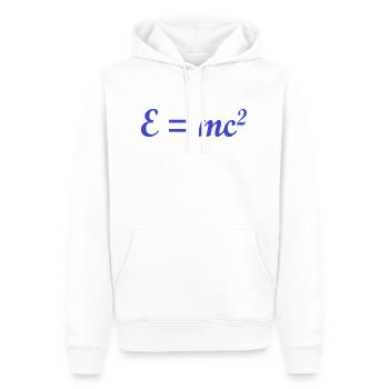 e ist gleich mc2 - Männer Premium Bio Hoodie - Weiß - Vorne - Nico (187cm)