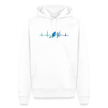 VTT VTT VTT Vélo de montagne Femmes - Sweat à capuche Premium bio Homme - blanc - Devant - Nico (187cm)
