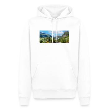 Geiranger panorama Storseterfossen Norwegen - Männer Premium Bio Hoodie - Weiß - Vorne - Nico (187cm)