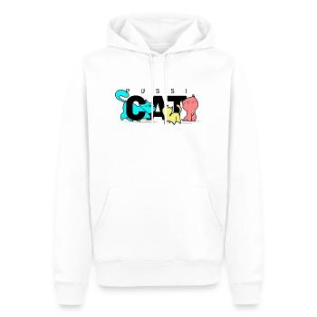 pussi chats noirs - Sweat à capuche Premium bio Homme - blanc - Devant - Nico (187cm)