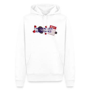 boardgame chess backgammon game night - Männer Premium Bio Hoodie - Weiß - Vorne - Nico (187cm)