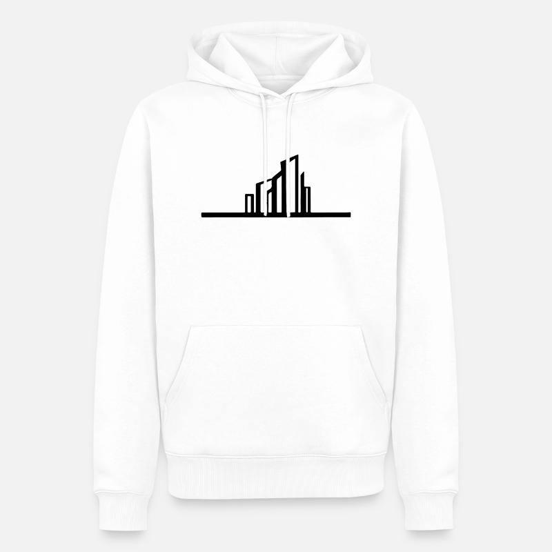Stadt Vektor Geschenkidee - Männer Premium Bio Hoodie - Weiß