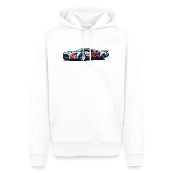 Babyblue Racecar - Männer Premium Bio Hoodie - Weiß - Vorne - Nico (187cm)