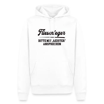 Fliesenleger Meister Prüfung Bestanden Ausbildung - Männer Premium Bio Hoodie - Weiß - Vorne - Nico (187cm)