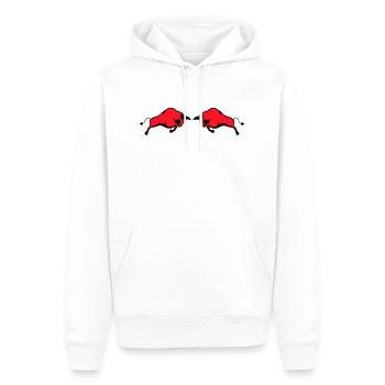 stiere - Männer Premium Bio Hoodie - Weiß - Vorne - Nico (187cm)
