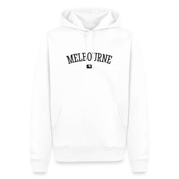 Melbourne, Australie, Down Under Kangaroo Koala - Sweat à capuche Premium bio Homme - blanc - Devant - Nico (187cm)
