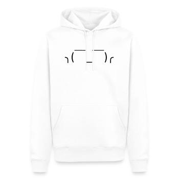 Lass es einfach laufen! 🤷‍♂️ - Männer Premium Bio Hoodie - Weiß - Vorne - Nico (187cm)