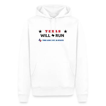 Plaque TEXAS - Sweat à capuche Premium bio Homme - blanc - Devant - Nico (187cm)