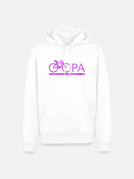 bester Opa Fahrrad Mountainbike Radeln Kritzeln - Männer Premium Bio Hoodie - Weiß