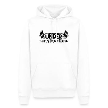 Under Construction - Männer Premium Bio Hoodie - Weiß - Vorne - Nico (187cm)