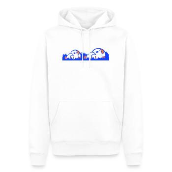 2 Enten schwimmen Schwimmbad Wasser Meer Urlaub - Männer Premium Bio Hoodie - Weiß - Vorne - Nico (187cm)