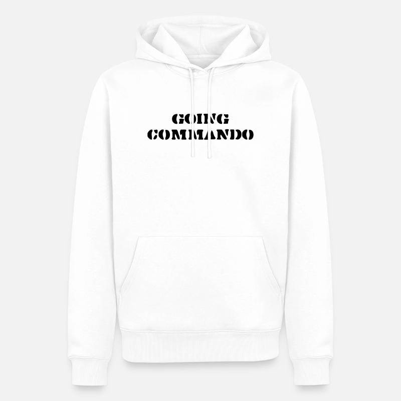 commando va - Sweat à capuche Premium bio Homme - blanc
