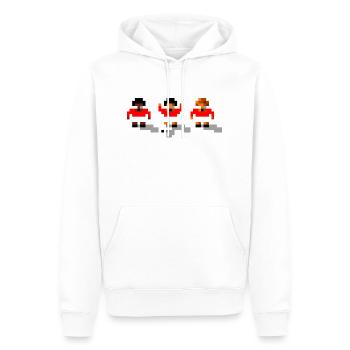 Soccer Red Team - Men’s Premium Organic Hoodie - white - Front - Nico (187cm)