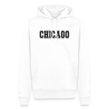 Chicago - Sweat à capuche Premium bio Homme - blanc - Devant - Nico (187cm)