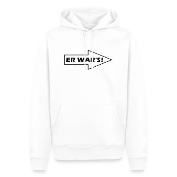 Er war's! - Männer Premium Bio Hoodie - Weiß - Vorne - Nico (187cm)