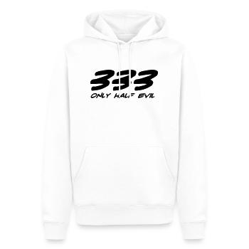 Demi de mal - Sweat à capuche Premium bio Homme - blanc - Devant - Nico (187cm)