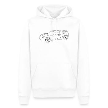 Sportwagen Rennen Tribal - Männer Premium Bio Hoodie - Weiß - Vorne - Nico (187cm)