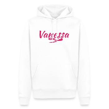 Vanessa - Men’s Premium Organic Hoodie - white - Front - Nico (187cm)