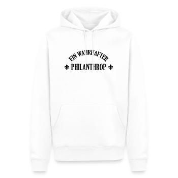 Philanthrop Philanthropin Menschenfreund Moral - Männer Premium Bio Hoodie - Weiß - Vorne - Nico (187cm)