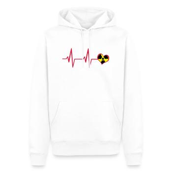 Cardio RX - Männer Premium Bio Hoodie - Weiß - Vorne - Nico (187cm)