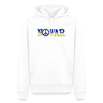 PAS DE GUERRE EN EUROPE | Contre le mouvement de guerre et de paix de l’UE - Sweat à capuche Premium bio Homme - blanc - Devant - Nico (187cm)