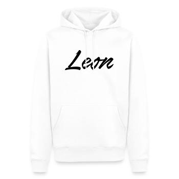 Leon - Men’s Premium Organic Hoodie - white - Front - Nico (187cm)