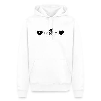 Gebrochenes Herz Herz und Radfahren 1 - - Männer Premium Bio Hoodie - Weiß - Vorne - Nico (187cm)