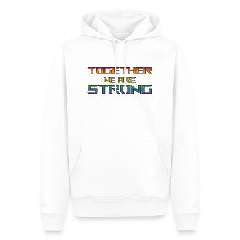 together we are Strong pride - Männer Premium Bio Hoodie - Weiß - Vorne - Nico (187cm)