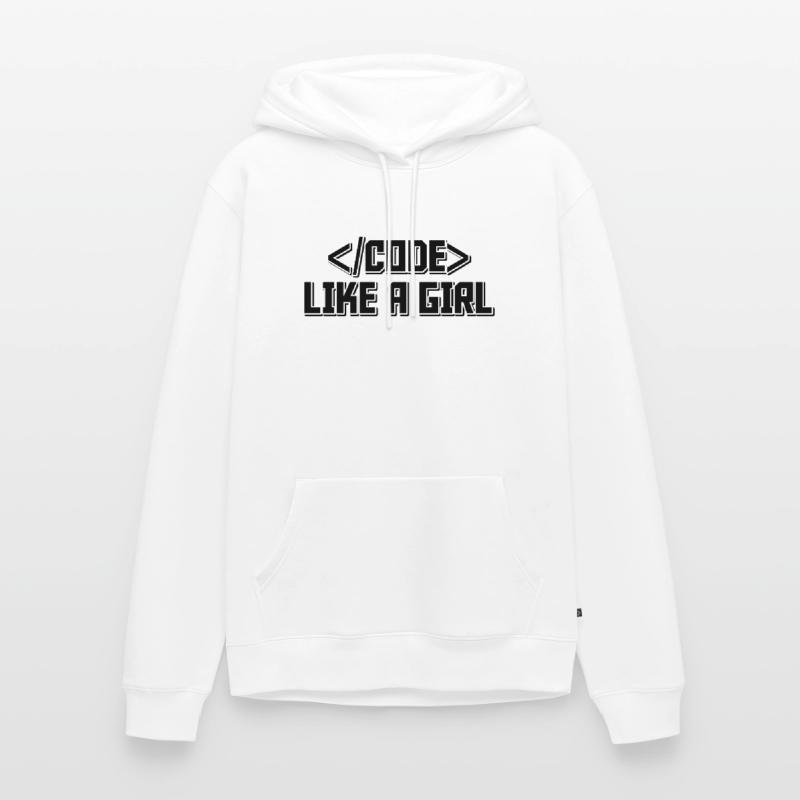 Code Like A Girl Coder Programmer Software Develop Männer Premium Bio Hoodie