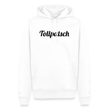 Tollpatsch - Männer Premium Bio Hoodie - Weiß - Vorne - Nico (187cm)
