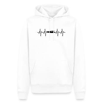 Boot herzschlag Yacht kapitän - Männer Premium Bio Hoodie - Weiß - Vorne - Nico (187cm)