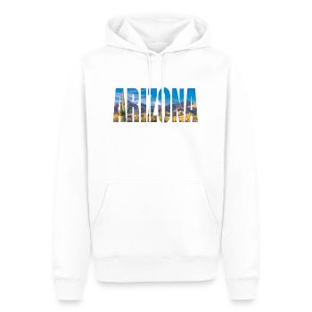 ARIZONA - Sweat à capuche Premium bio Homme - blanc - Devant - Nico (187cm)