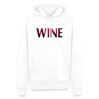 WINE - Männer Premium Bio Hoodie - Weiß - Vorne - Nico (187cm)