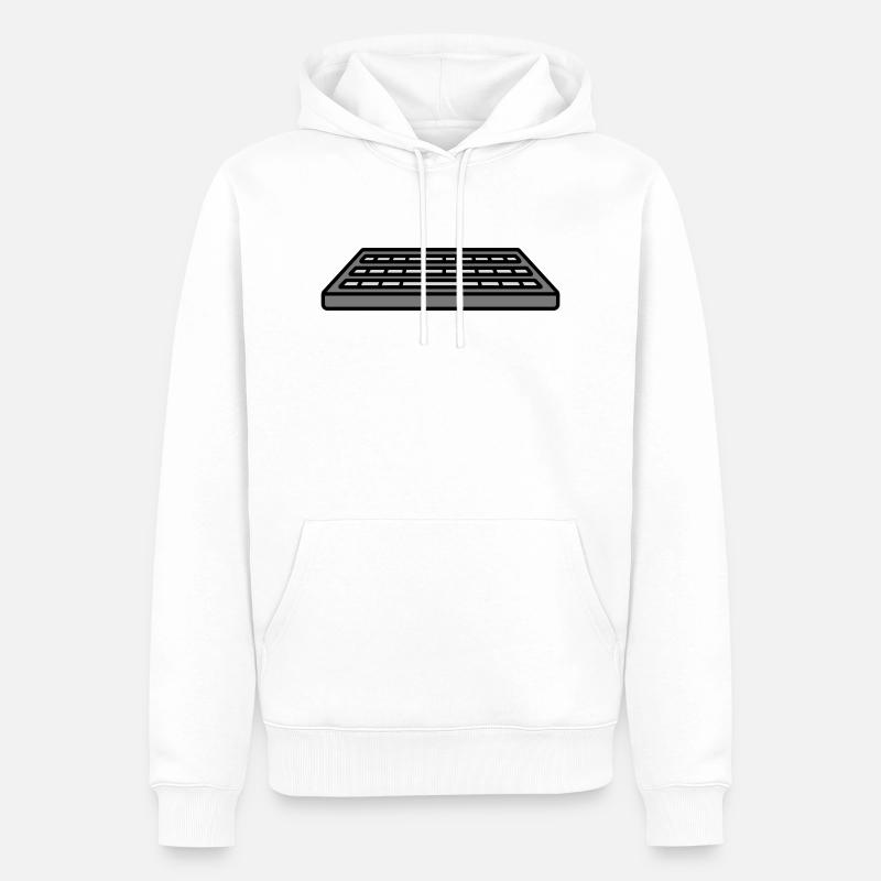 Tastatur Eingabe Computer Design - Männer Premium Bio Hoodie - Weiß