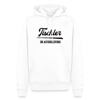 Tischler in Ausbildung Azubi Lehrling Tischlerei - Männer Premium Bio Hoodie - Weiß - Vorne - Nico (187cm)