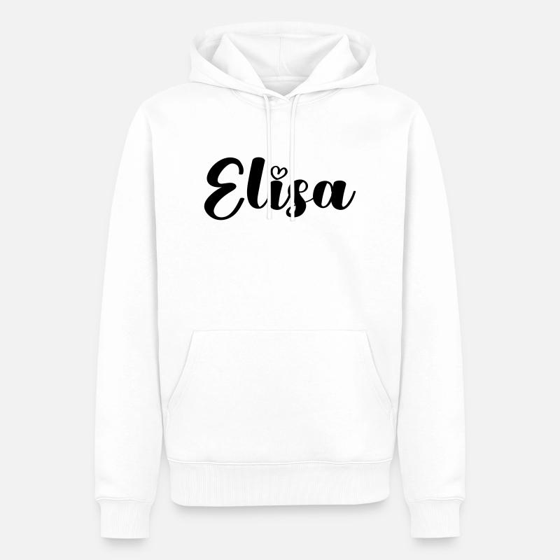 TEST ELISA - Sweat à capuche Premium bio Homme - blanc