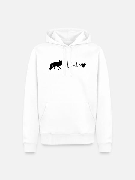 Fox - Men’s Premium Organic Hoodie - white