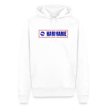 HARMARIE - Sweat à capuche Premium bio Homme - blanc - Devant - Nico (187cm)