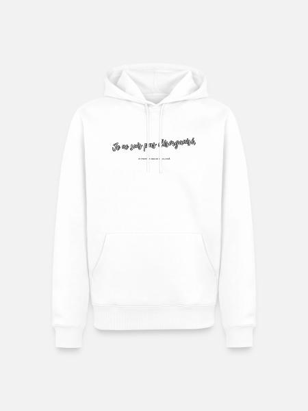 Désorganisé - Sweat à capuche Premium bio Homme - blanc