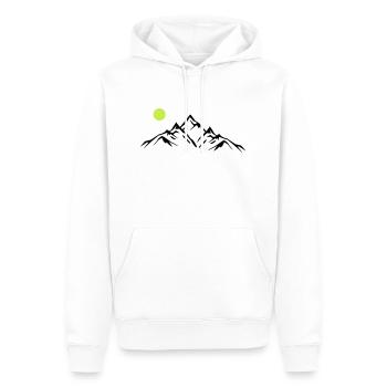 mountains - Männer Premium Bio Hoodie - Weiß - Vorne - Nico (187cm)