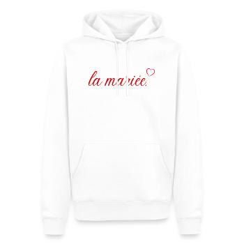 Die rote Herzbraut - Männer Premium Bio Hoodie - Weiß - Vorne - Nico (187cm)