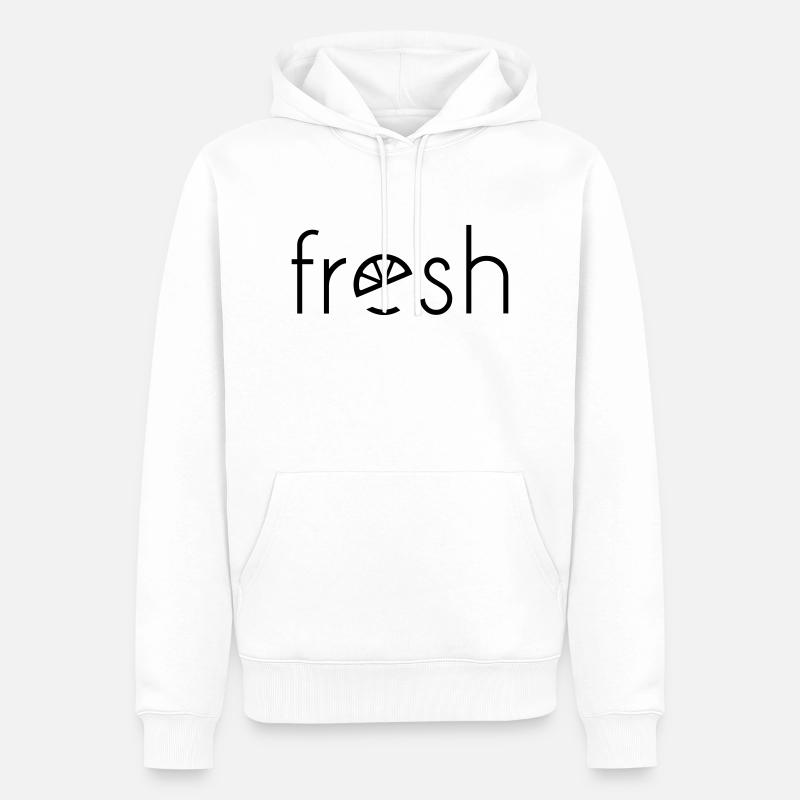 Frais - Sweat à capuche Premium bio Homme - blanc