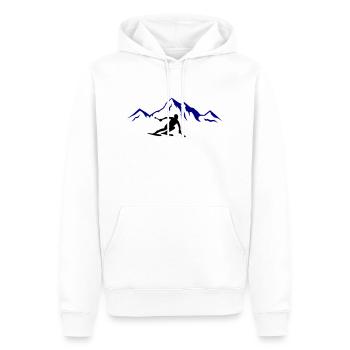 ski berge 02 - Männer Premium Bio Hoodie - Weiß - Vorne - Nico (187cm)