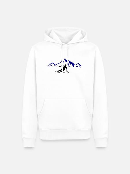 Ski Mountains 02 - Men’s Premium Organic Hoodie - white