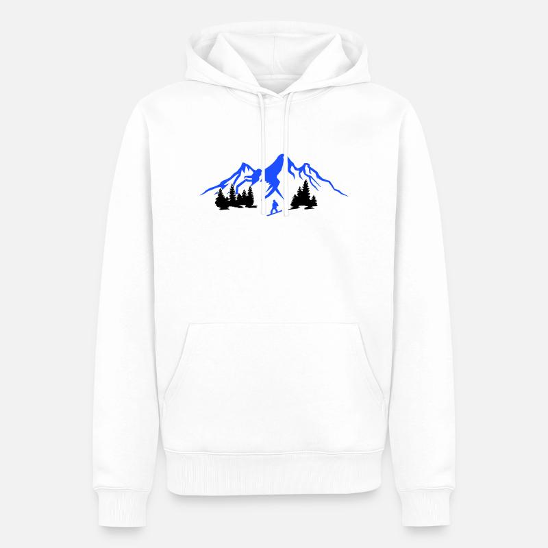 Snowboarding 2 - Männer Premium Bio Hoodie - Weiß